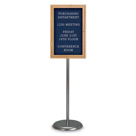 United Visual Products Corkboard, Triple Door, Radius Frame, 72x48", Bronze/Cobalt UV70055-BRONZE-COBACC